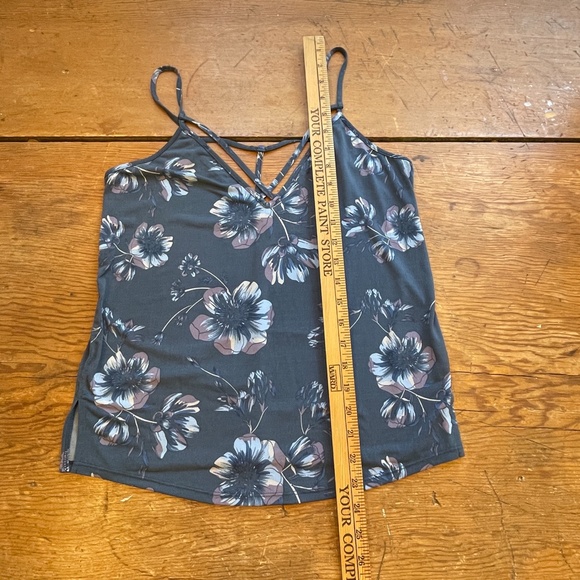 Free People Floral Cutout Cage Blue Tank Blue - Picture 6 of 10
